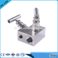 Stainless steel industrial 3-way valve manifold